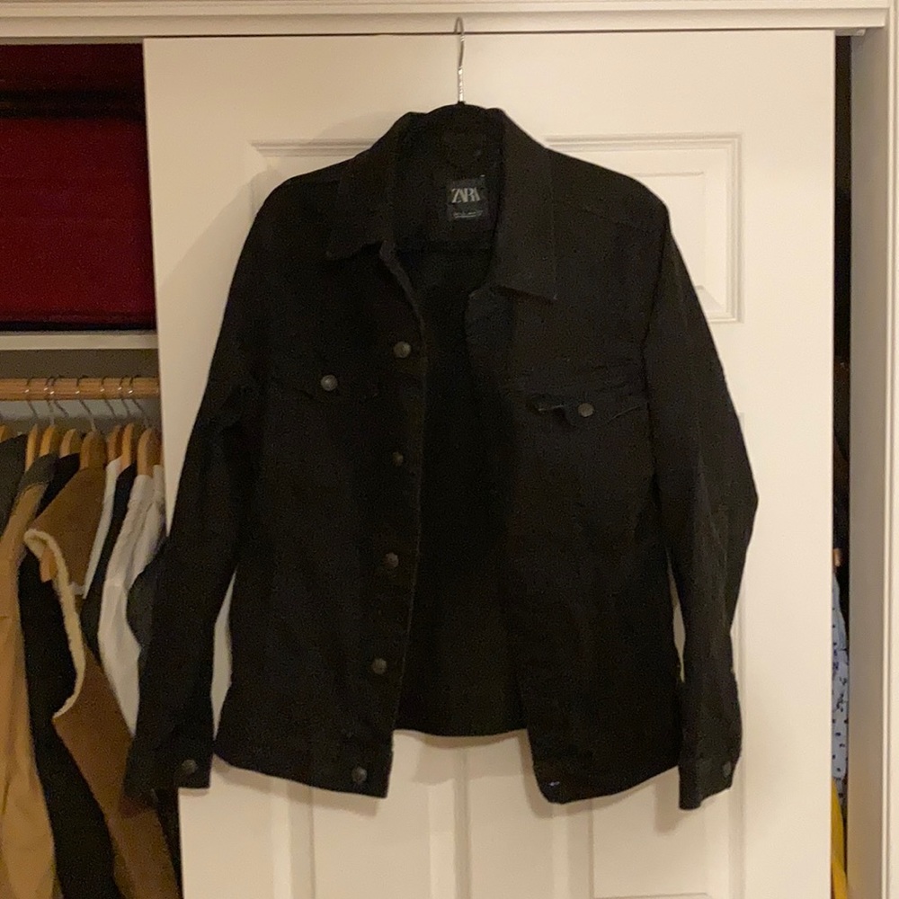 Zara black denim jacket